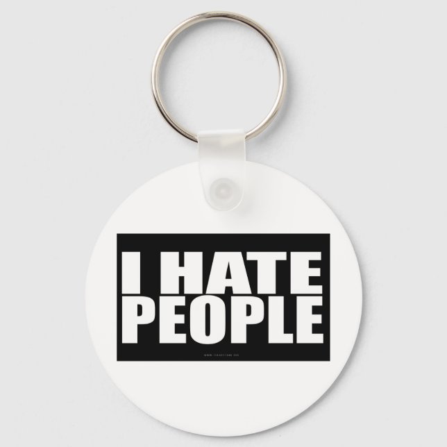 I HATE PEOPLE KEY RING (Front)