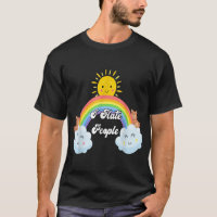I Hate People Rainbow Printed Graphic Art Funny