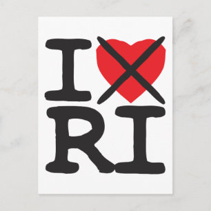 I Hate RI - Rhode Island Postcard