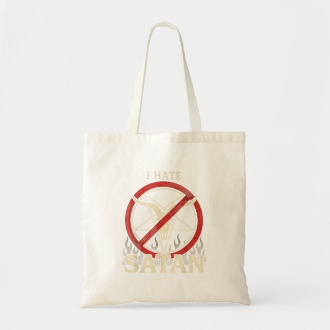 I Hate Satan Tote Bag (Front)