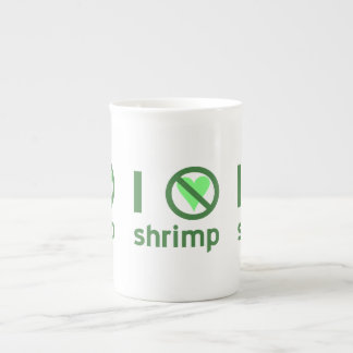 I Hate Shrimp I No Love Shrimp Bone China Mug