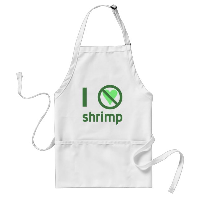 I Hate Shrimp No Love Standard Apron (Front)