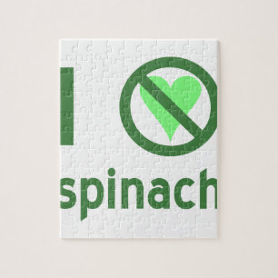 I Hate Spinach No Love Jigsaw Puzzle