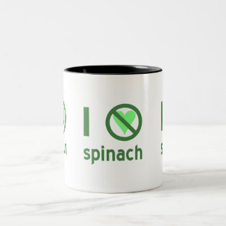 I Hate Spinach No Love Two-Tone Coffee Mug