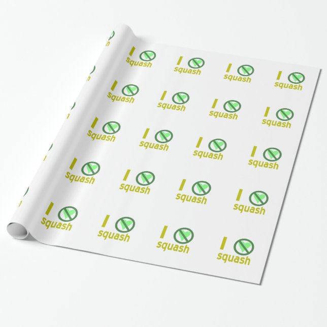 I Hate Squash No Love Wrapping Paper (Unrolled)