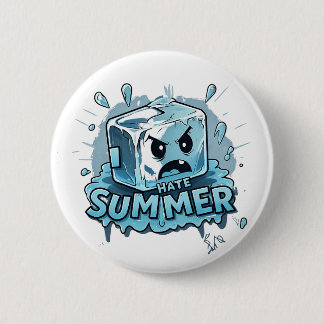 I Hate Summer 6 Cm Round Badge