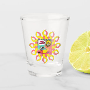 I Hate Summer! Fun Comic-Style Illustration Shot Glass