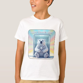 I Hate Summer Heat - Cute Polar Bear In The Fridge T-Shirt