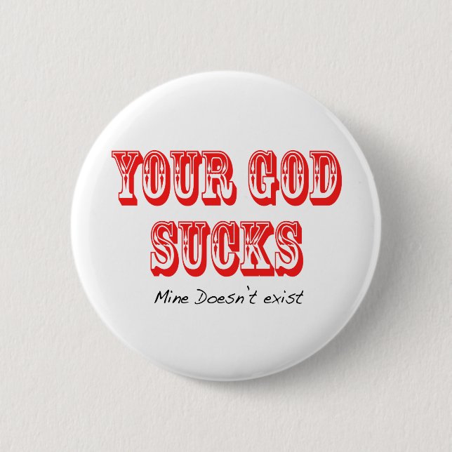 I-Hate-ur-god 6 Cm Round Badge (Front)