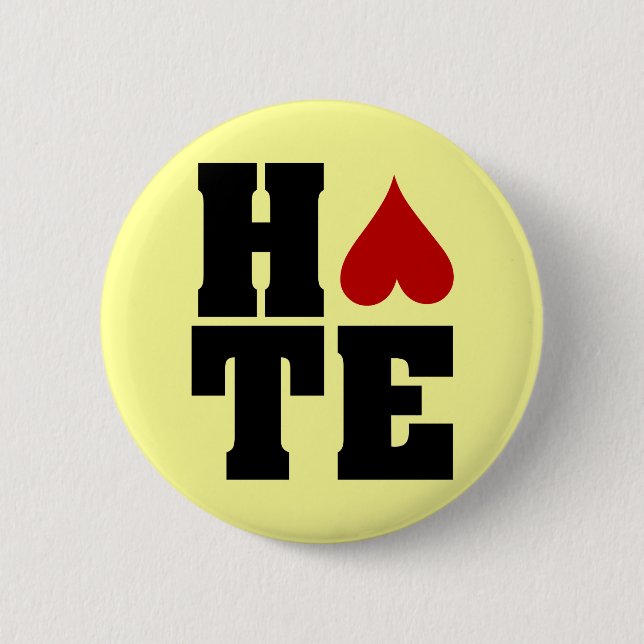 I Hate Valentine's Day 6 Cm Round Badge (Front)