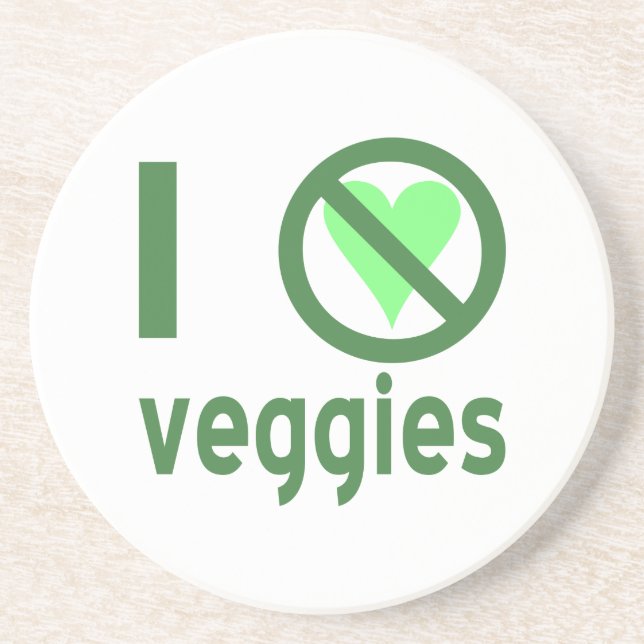 I Hate Veggies No Love Coaster (Front)
