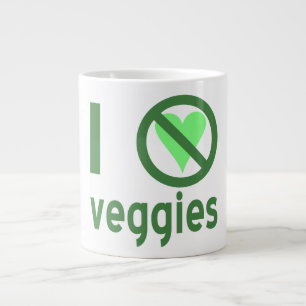 I Hate Veggies No Love Large Coffee Mug