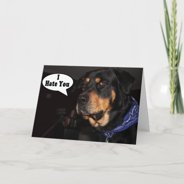 I hate you holiday card (Front)