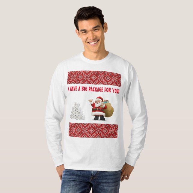 I HAVE A BIG... Customise Ugly Sweater Long Sleeve (Front Full)