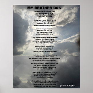 I HAVE A BROTHER NAMED DON poem Poster