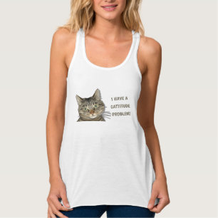 I have a cattitude problem! cute custom singlet