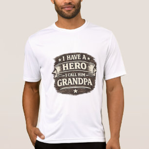 I Have a Hero I Call Him Grandpa – Vintage Design T-Shirt