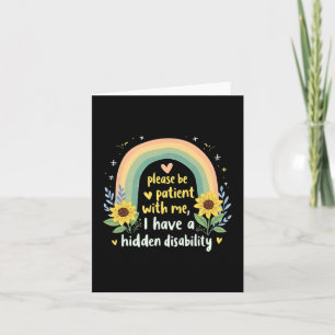 I Have A Hidden Disability Graphic Tee Shirts Men Card
