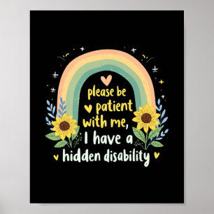I Have A Hidden Disability Graphic Tee Shirts Men  Poster