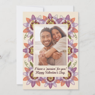 I Have a Passion For You   Exotic Passionflower Va Holiday Card