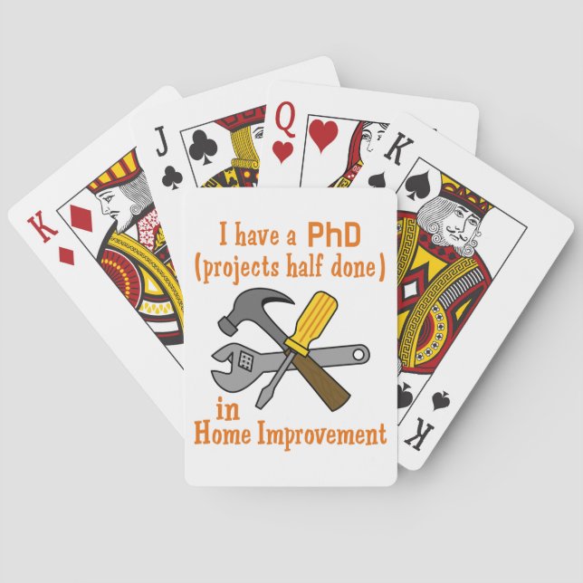 I Have a PHD Playing Cards (Back)