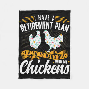 I Have A Plan For Retirement Chicken Farmer Fleece Blanket