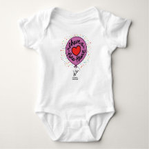I Have a Pure Heart Purple Balloon Baby Bodysuit