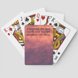 I have all the best card, modern, bright, abstract playing cards