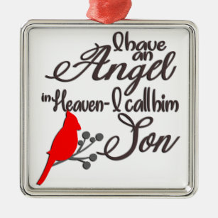 I Have An Angel In Heaven/Son Metal Tree Decoration
