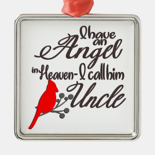 I Have An Angel In Heaven/Uncle Metal Tree Decoration (Front)