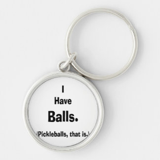 i have balls pickleballs black text key ring