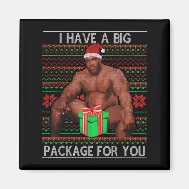 I Have Big Package For You Santa Claus &amp; Huge  Magnet (Front)