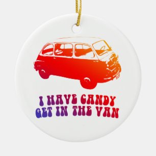 I Have Candy, Get In The Van Ceramic Tree Decoration