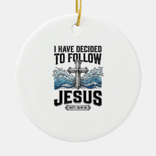 I Have Decided To Follow Jesus Vintage Shirt Ceramic Tree Decoration