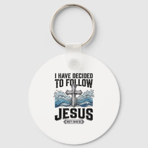 I Have Decided To Follow Jesus Vintage Shirt Key Ring