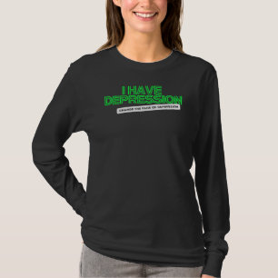 I have Depression_ Neon FB_ Long Sleeve T-Shirt