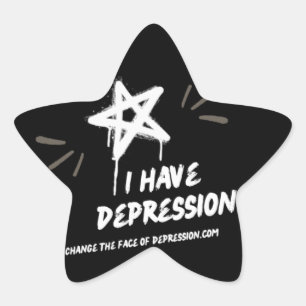I have Depression Spray paint  Star Sticker