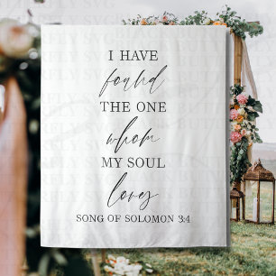 “I Have Found the One” Elegant Wedding Backdrop Tapestry