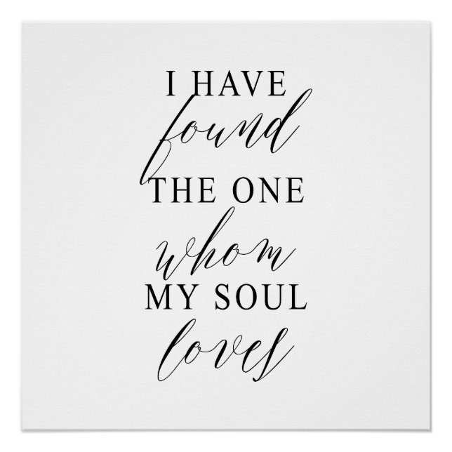 I Have Found The One Wedding Backdrop Banner Poster (Front)