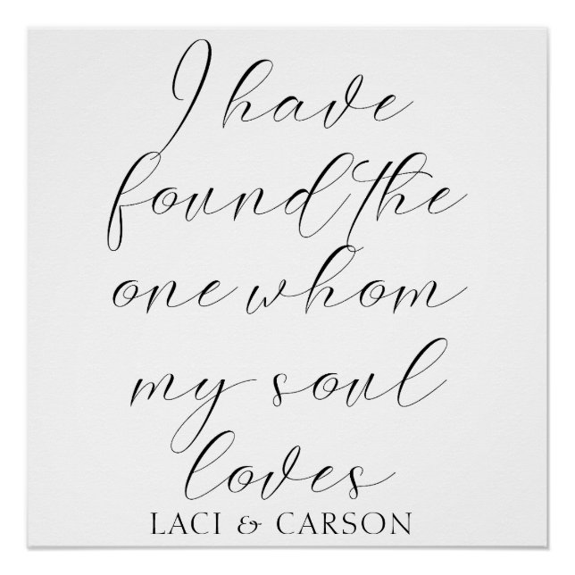 "I Have Found The One" Wedding Backdrop Banner  Poster (Front)