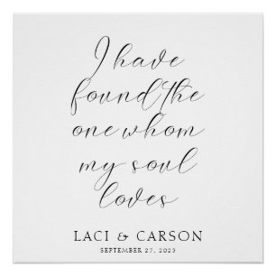 "I Have Found The One" Wedding Backdrop Banner Poster