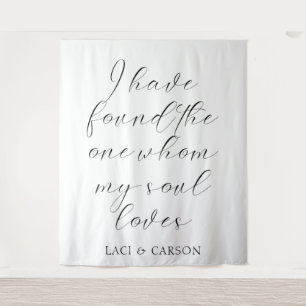 "I Have Found The One" Wedding Backdrop Banner  Tapestry