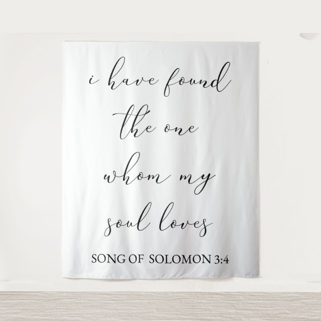 I Have Found the One Wedding Backdrop Tapestry (Front)