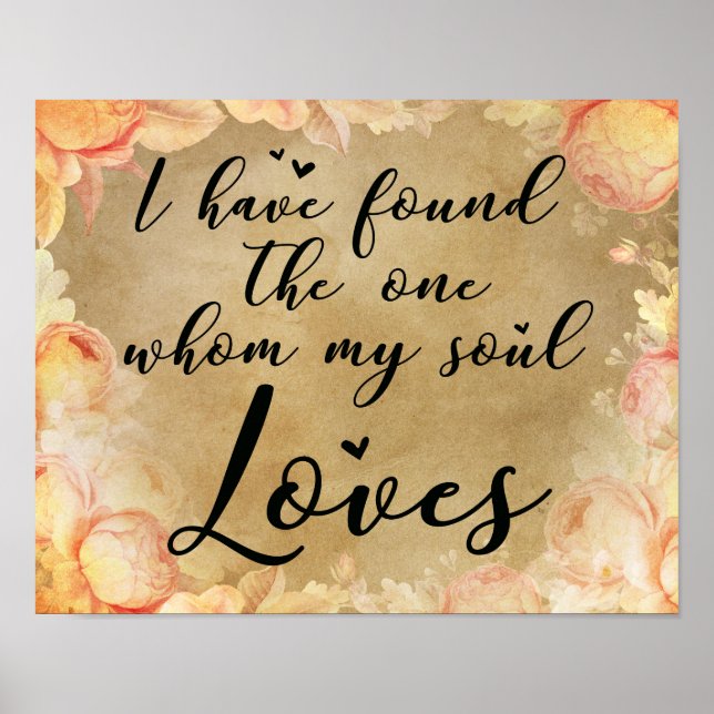I have found the one whom my soul loves poster (Front)