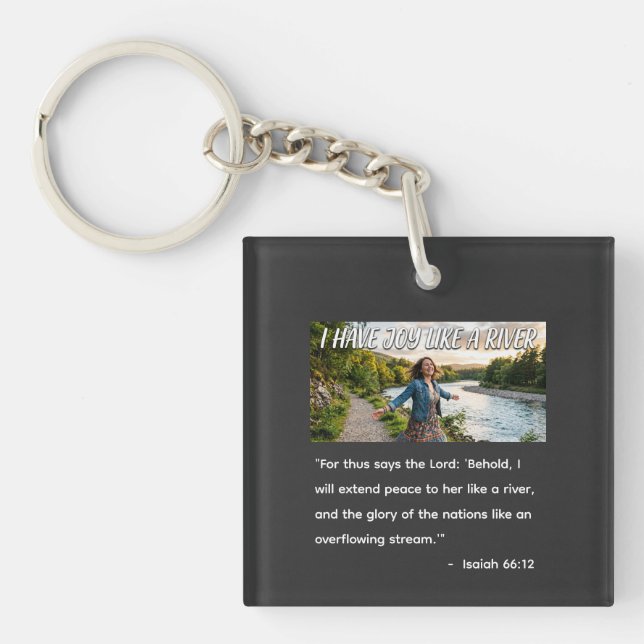 I Have Got Joy Like a River Key Ring (Front)