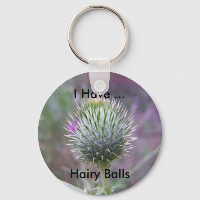 I Have Hairy Balls Key Ring (Front)