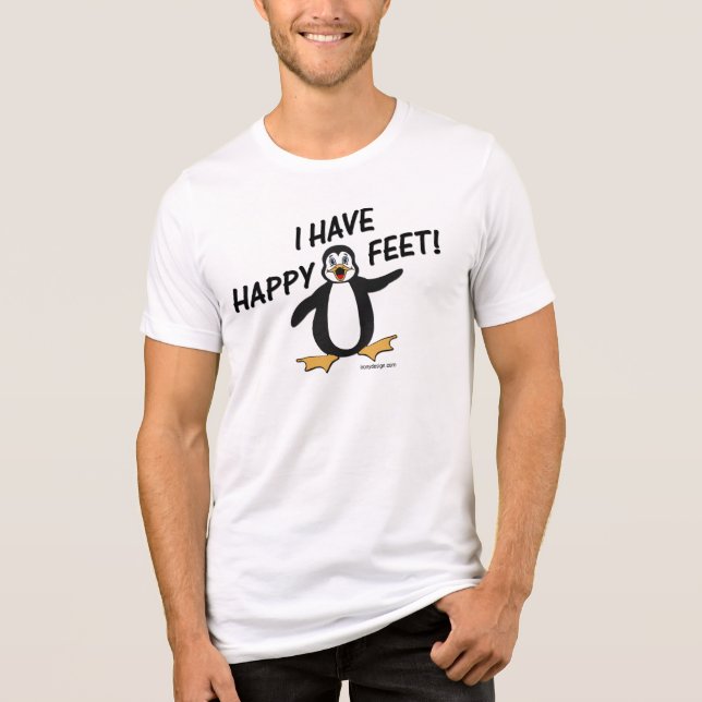 I Have Happy Feet! Tri-Blend Shirt (Front)