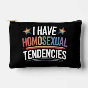 I Have Homosexual Tendencies LGBTQ Pride Rainbow Accessory Pouch