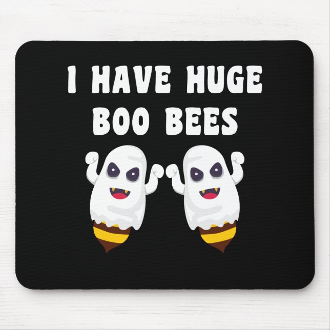 I Have Huge Boo Bees Halloween Matching Mouse Pad (Front)