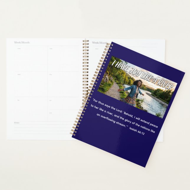 I Have Joy Like a River Spiral Photo Notebook Planner (Display)